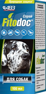 спрей для собак "fitodoc" от блох, 100 мл