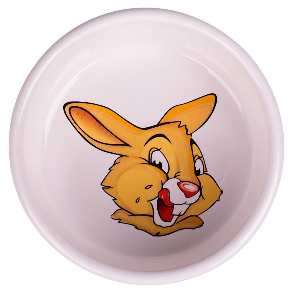 миска керамическая для грызунов  "mr.kranch" кролик, 200 мл (белый)