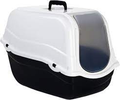туалет-домик для кошек "beeztees romeo" чёрно-белый 54*33*42 см
