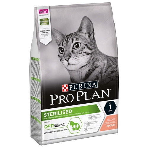 сухой корм для стерилизованных кошек "pro plan sterilised" (проплан) с лососем