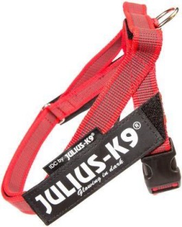 julius-k9 шлейка для собак ремни color & gray idc® 0 (57-74см / 14-25кг), красный