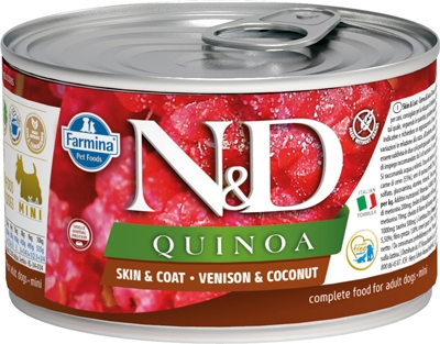 фармина n&d quinoa кон.д/собак мелких пород оленина с кокосом