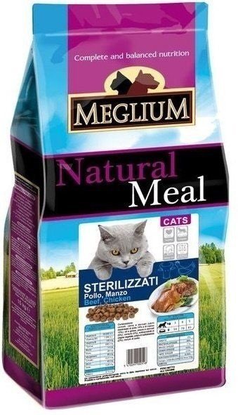 сухой корм для стерилизованных кошек "meglium neutered" рыба
