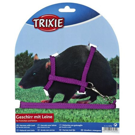trixie шлейка для крыс и хорьков 8ммх1, 25м (1х4) 6262