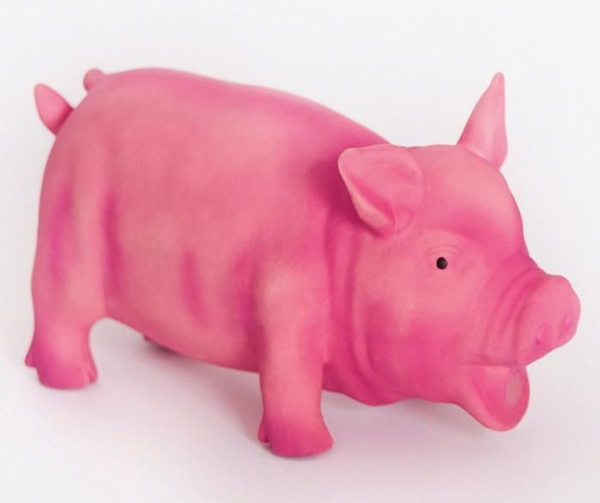 homepet 15 см игрушка для собак поросенок со звуком латекс розовый