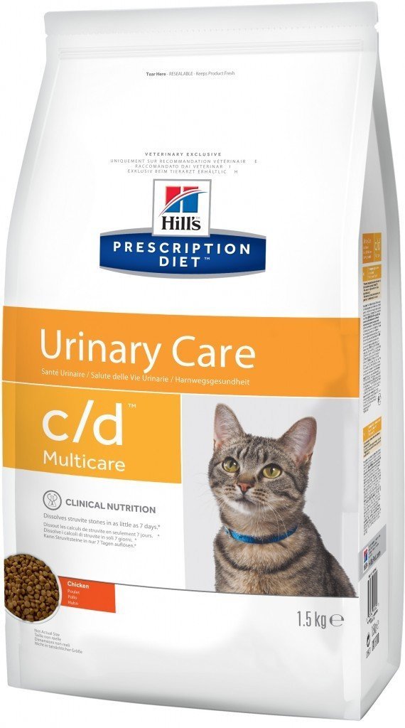 сухой корм для кошек "hill's prescription diet c/d multiсare urinary tract health" (хиллс профилактика мкб струвиты си/ди) с курицей