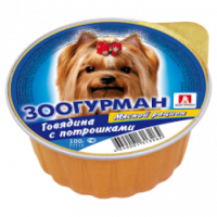 консервы для собак "зоогурман" мясной рацион с говядиной и потрошками