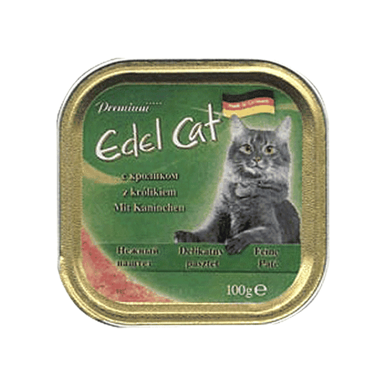 консервы для кошек "edel cat" (эдэль кэт) паштет с кроликом