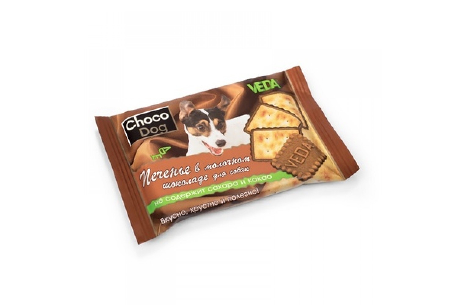 лакомства для собак "choco dog" печенье в молочном шоколаде тм veda