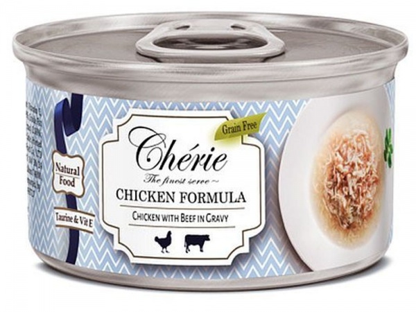 влажный корм для кошек "pettric cherie" (петтрик) рубленная курица с говядиной в соусе