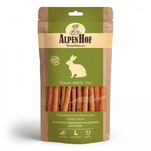 лакомство для собак "alpenhof" (альпен хоф) колбаски баварские из кролика