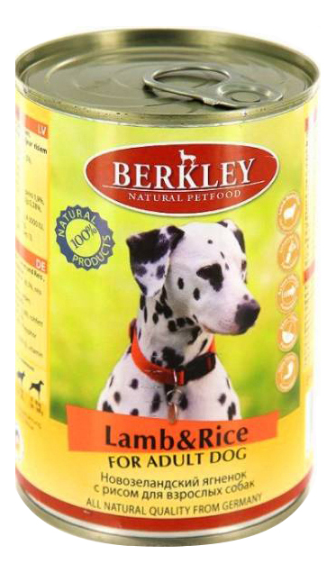 консервы для собак "berkley local №1" (беркли) ягненок с рисом