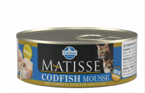 консервы для кошек "farmina matisse" (фармина) мусс с треской
