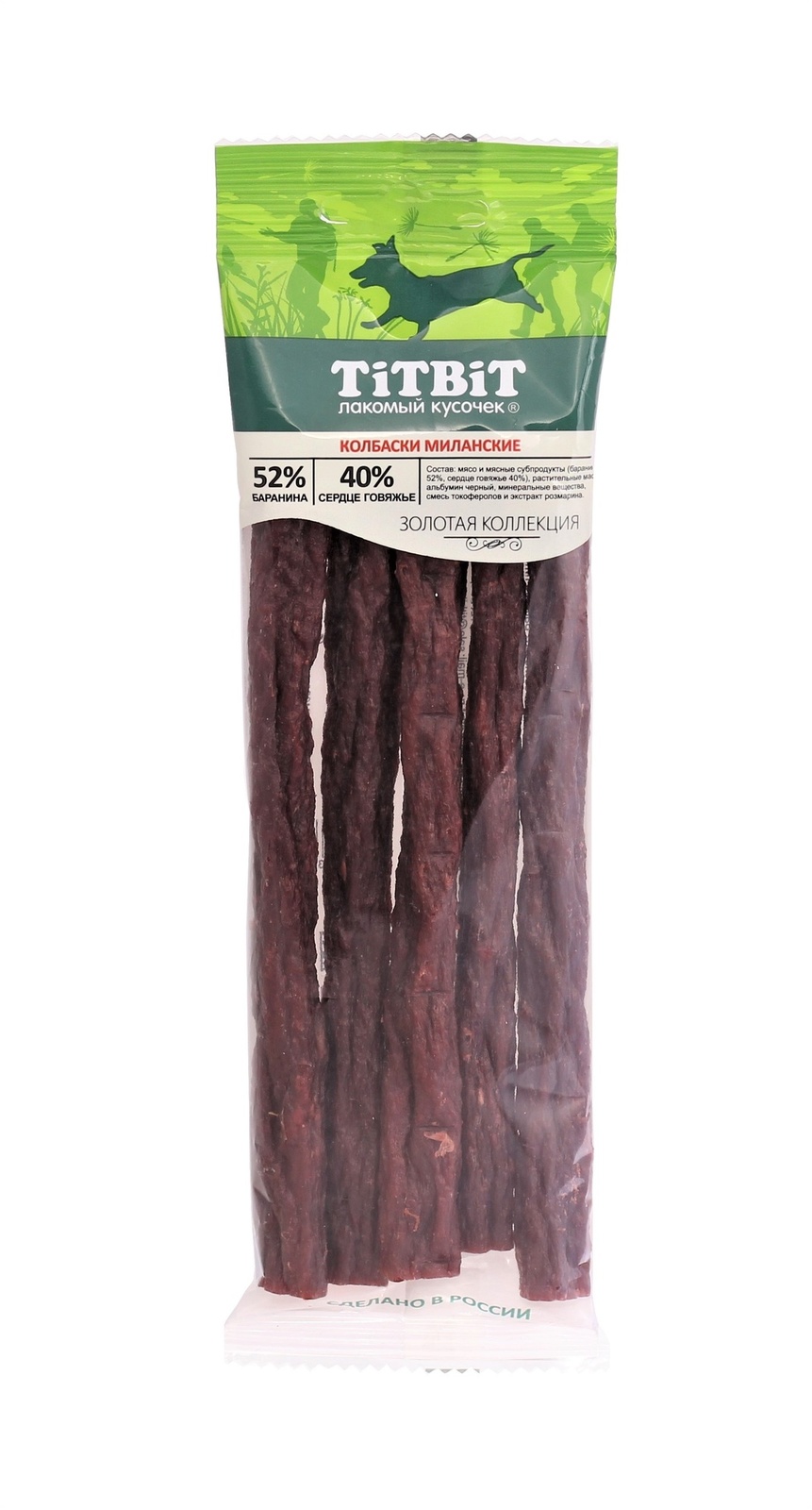 лакомство для собак "titbit" (титбит) колбаса традиционная, 80 г