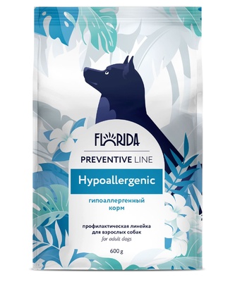 сухой корм для собак "florida preventive line hypoallergenic" (флорида) склонных к аллергиям