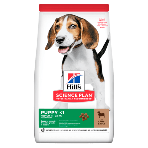 сухой корм для щенков средних пород "hill's puppy medium" (хиллс паппи медиум) с ягнёнком и рисом