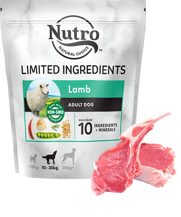 сухой корм для собак с чувствительным пищеварением "nutro" (нутро) с ягненком и экстрактом розмарина