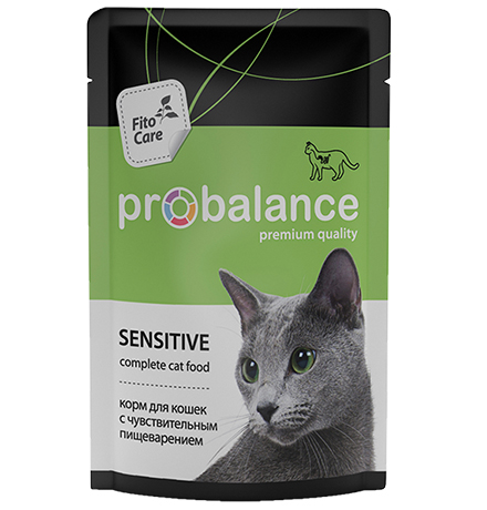 паучи для кошек с чувствительным пищеварением "probalance sensitive" (пробаланс)