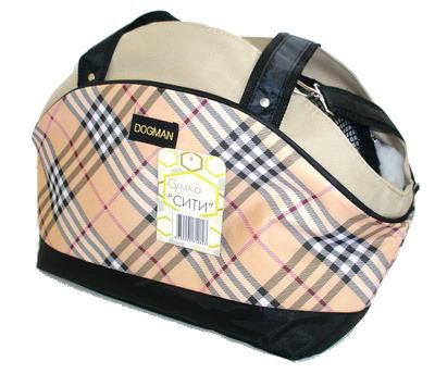 dogman сумка-переноска сити теплая с мехом, с отверстием для головы 45*19*28см