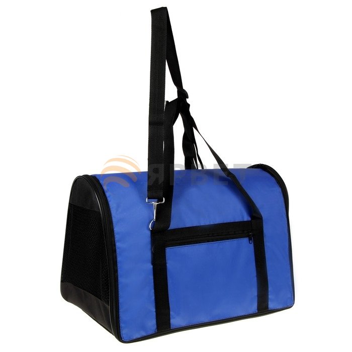сумка-переноска flip одноцветная, размер m, 43х27х30 см, синяя