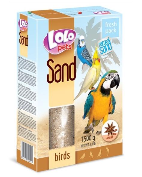 песок для птиц "lolo pets" (лоло петс) с ракушками