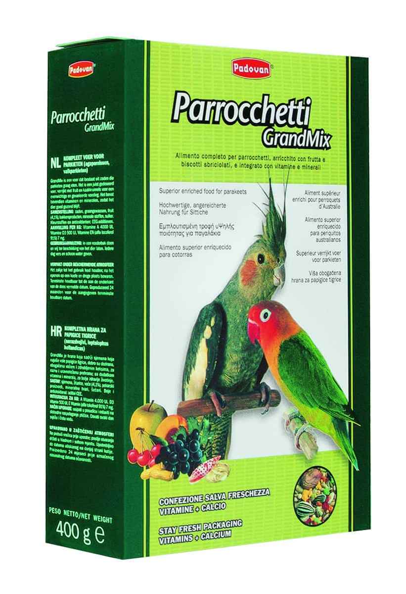 корм для средних попугаев "padovan grandmix parrocchetti" (падован)