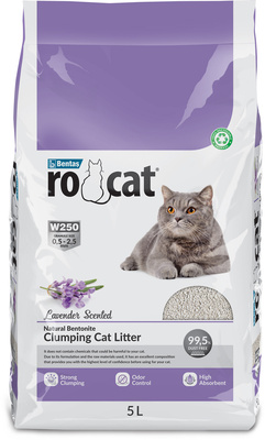 ro cat наполнитель для кошачьего туалета комкующийся без пыли с ароматом лаванды