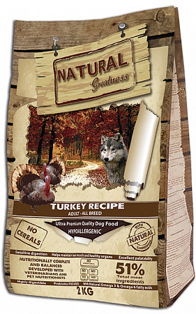 сухой корм natural greatness для собак turkey recipe с чувствительным пищеварением с индейкой