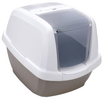 imac био-туалет для кошек maddy 62х49,5х47,5h см, белый/бежевый