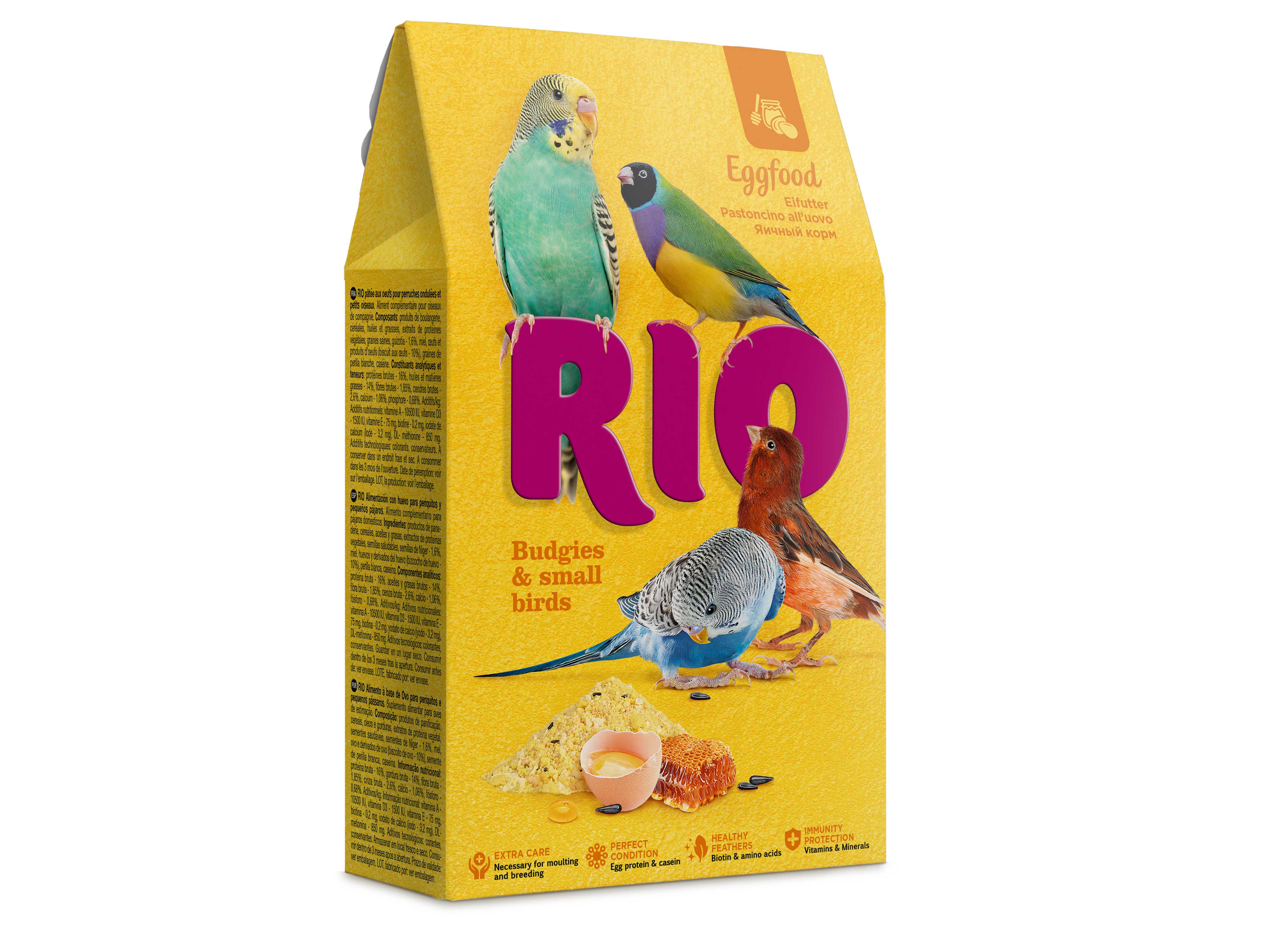 корм яичный для волнистых попугаев и мелких птиц "rio" (рио)