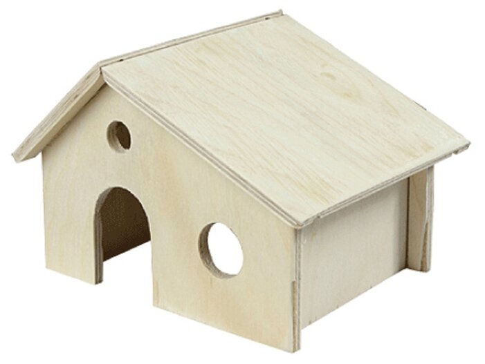 Деревянный домик для хомяка, 15 × 11 × 15 см, Trixie 61251