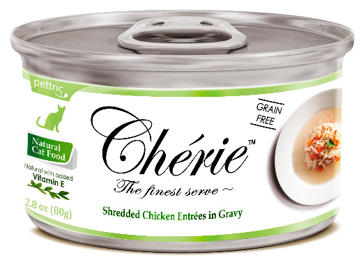 влажный корм для кошек "pettric cherie" (петтрик) с курицей и овощами в подливе, 80 г