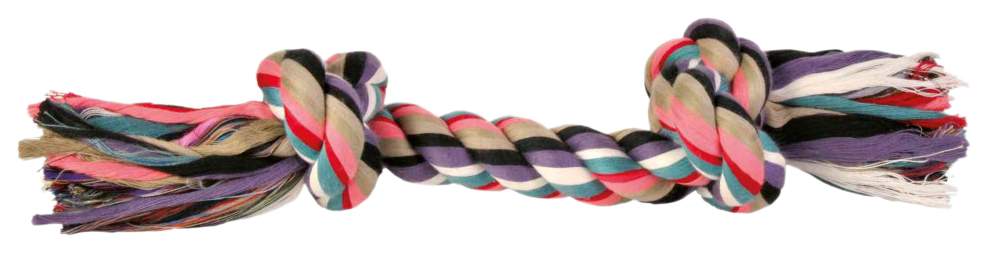 игрушка для собак "trixie" (трикси) верёвка разноцветная с узлом (300 г, 37 см)