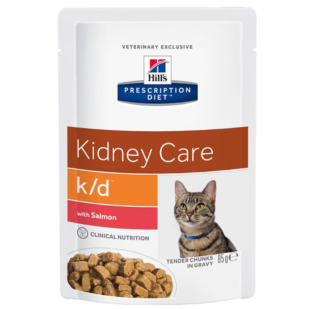 паучи для кошек "hill's prescription diet feline k/d renal health" (хиллс ренал к/д) с лососем