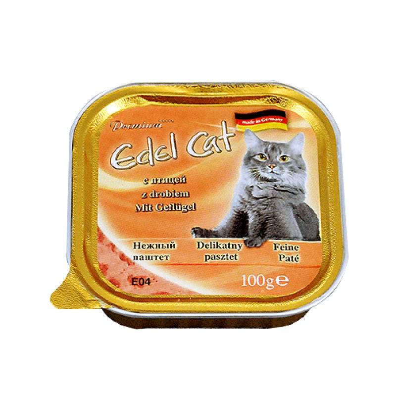 консервы для кошек "edel cat" (эдэль кэт) паштет с птицей