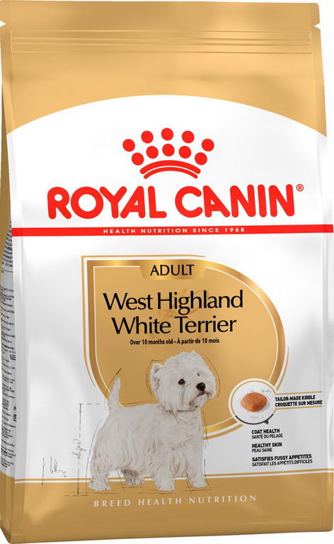 сухой корм royal canin west highland white terrier adult для взрослых собак породы вест-хайленд уайт терьер