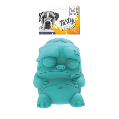 игрушка для собак "mpets зомбик" (мпетс) с дозатором угощений, голубой