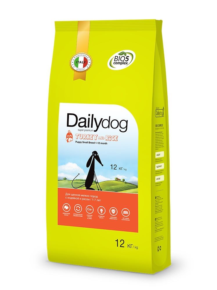 dailydog puppy small breed turkey and rice - корм для щенков мелких пород с индейкой и рисом