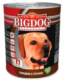 консервы для собак "big dog" (биг дог) с говядиной и гречкой тм зоогурман