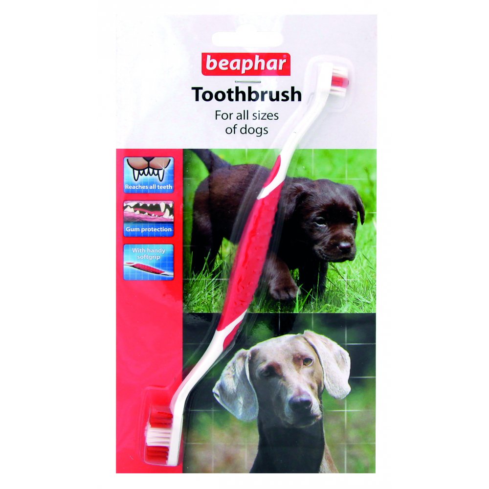 beaphar  toothbrush зубная щетка двойная для собак