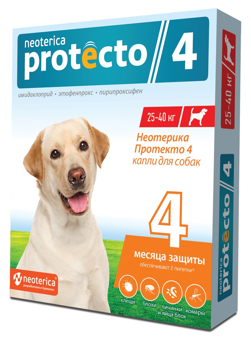 neoterica protecto капли для собак 25-40 кг (1 шт)