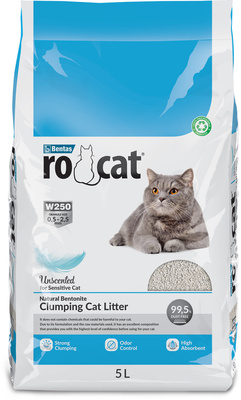 ro cat наполнитель для кошачьего туалета комкующийся без пыли "натуральный"