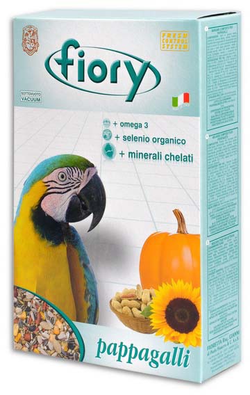 корм для крупных попугаев "fiory pappagalli" (фиори)