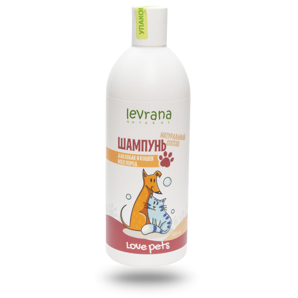 levrana love pets шампунь д/собак и кошек всех пород 500мл