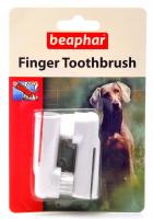 beaphar  зубная щетка двойная для собак на палец