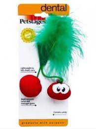 petstages игрушка для кошек dental "вишни" с кошачьей мятой, 7 см (31009)