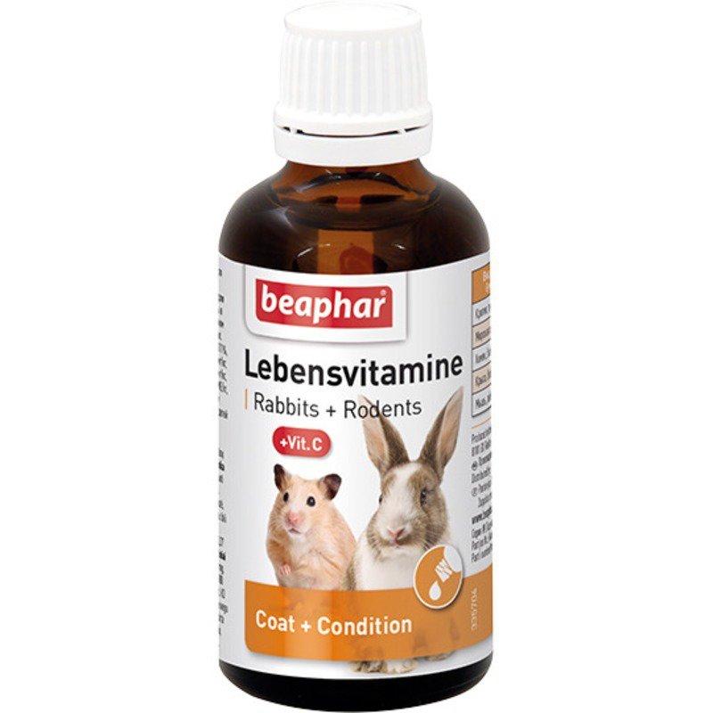 витамины для грызунов "beaphar lebensvitamine" 50 мл
