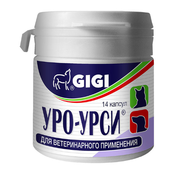 таблетки для собак и кошек "gigi уро-урси" лечение болезней мочеполовой системы (14 капсул)