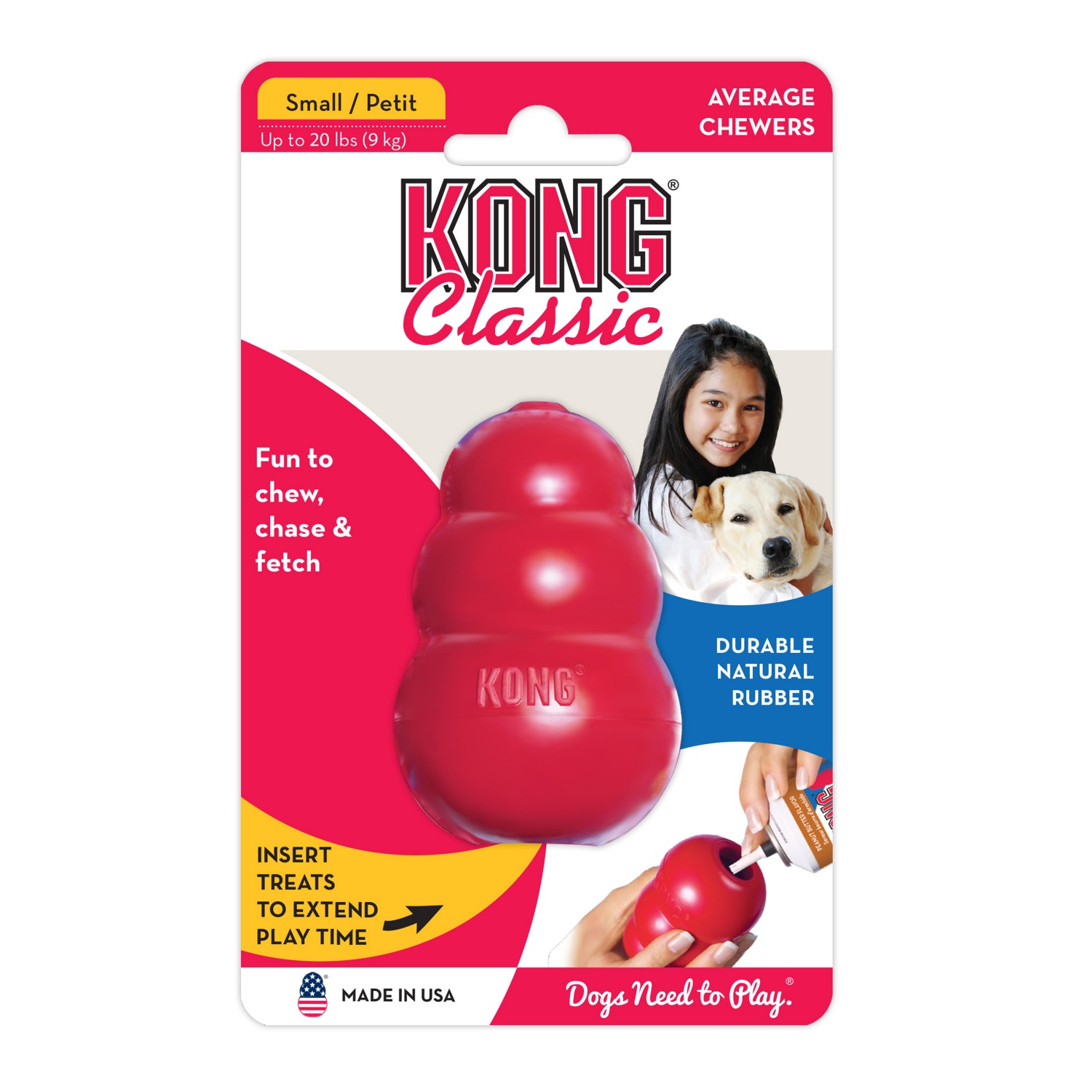kong classic игрушка для собак s малая 7х4 см