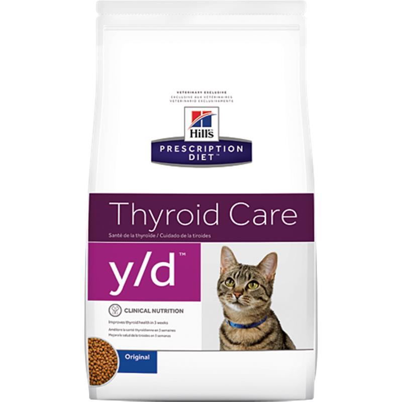 сухой корм hill's prescription diet y/d thyroid health для кошек, щитовидная железа